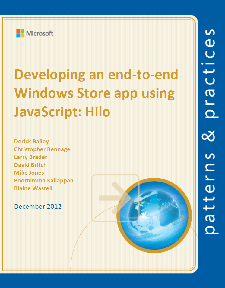 Developing an end-to-end Windows Store app using JavaScript: Hilo